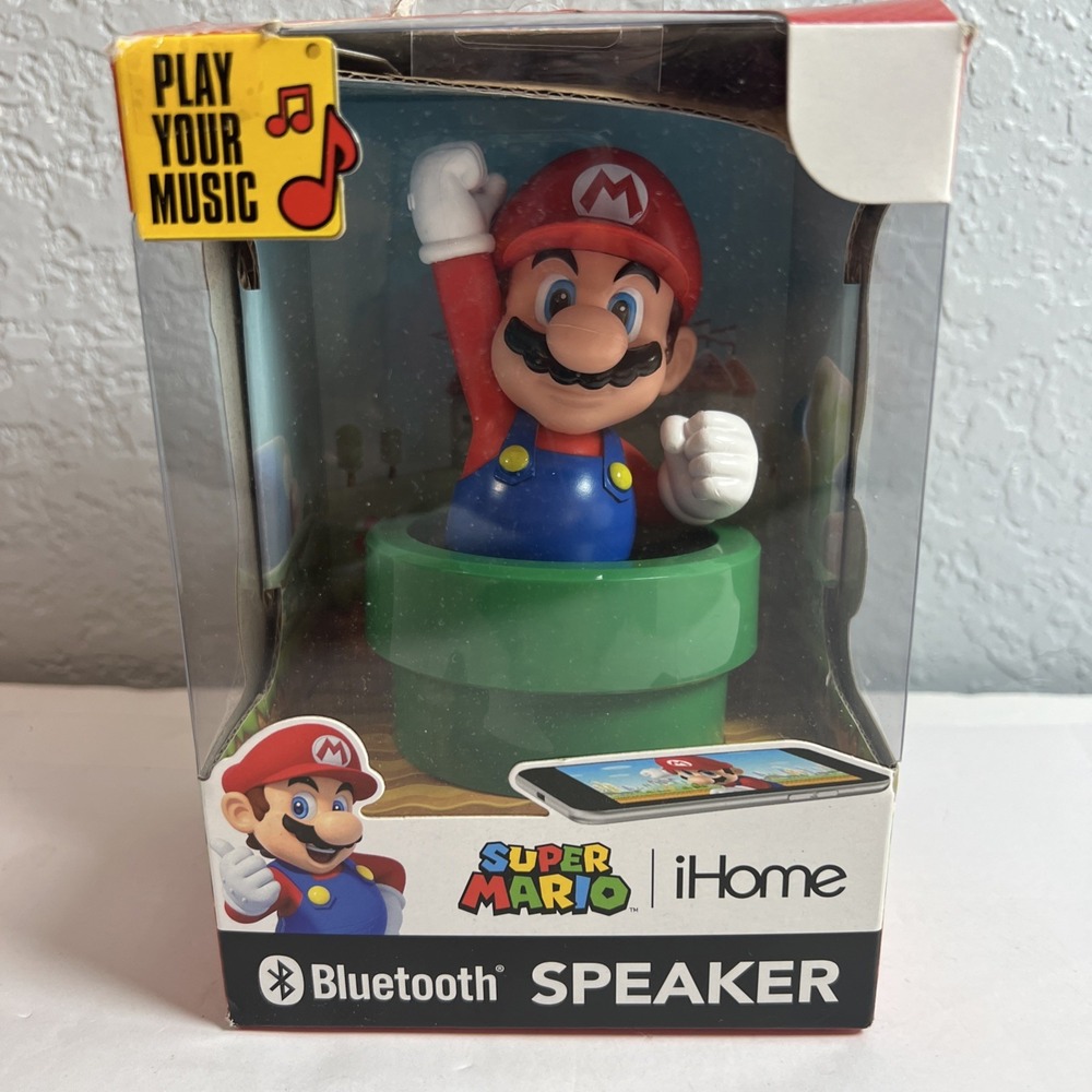 Nintendo Super Mario iHome Bluetooth Speaker Bedroom Man Cave Game Room